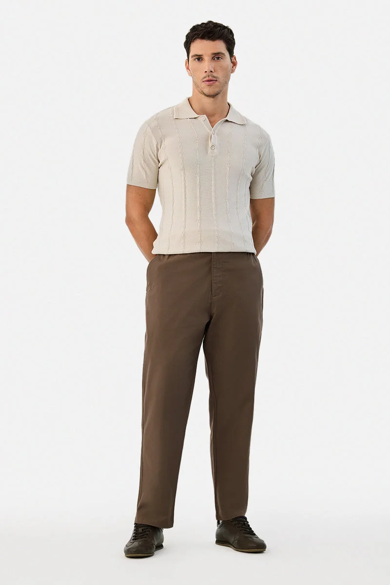 سنيتش Linen Blend Relaxed Fit Trousers